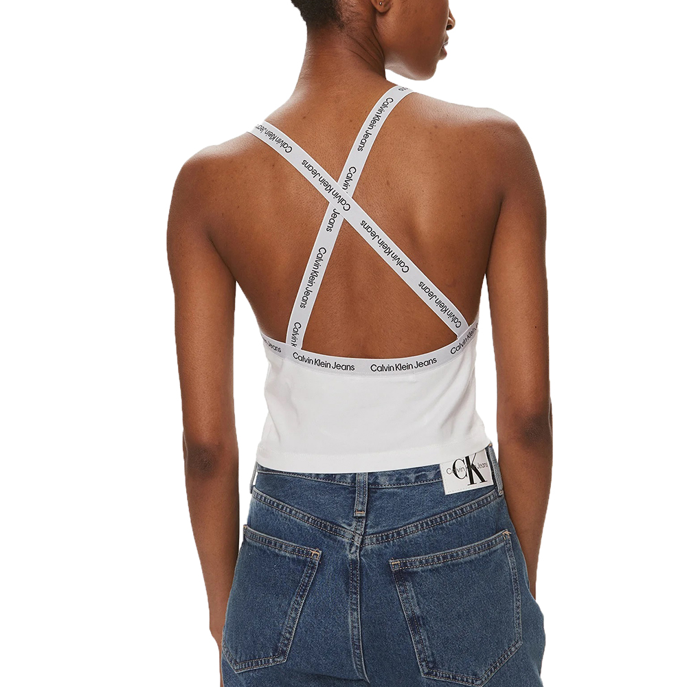 CALVIN KLEIN LOGO ELASTIC STRAPPY TOP J20J223110 2