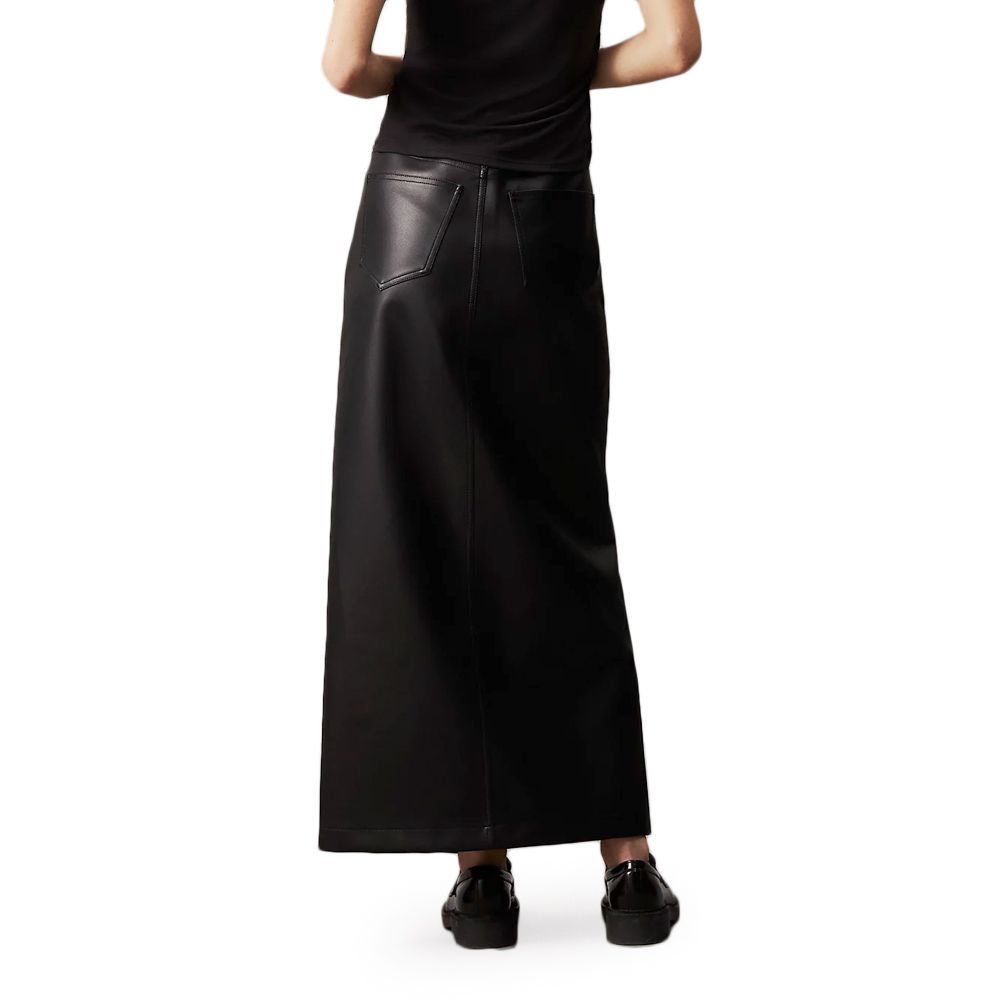 CALVIN KLEIN FAUX LEATHER MAXI SKIRT J20J223547 2