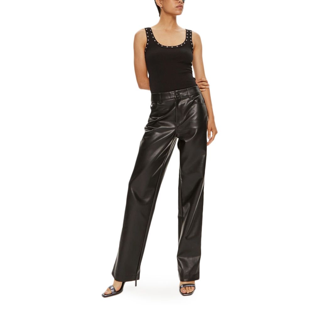 CALVIN KLEIN FAUX LEATHER HR STRAIGHT PANTS J20J223548 4