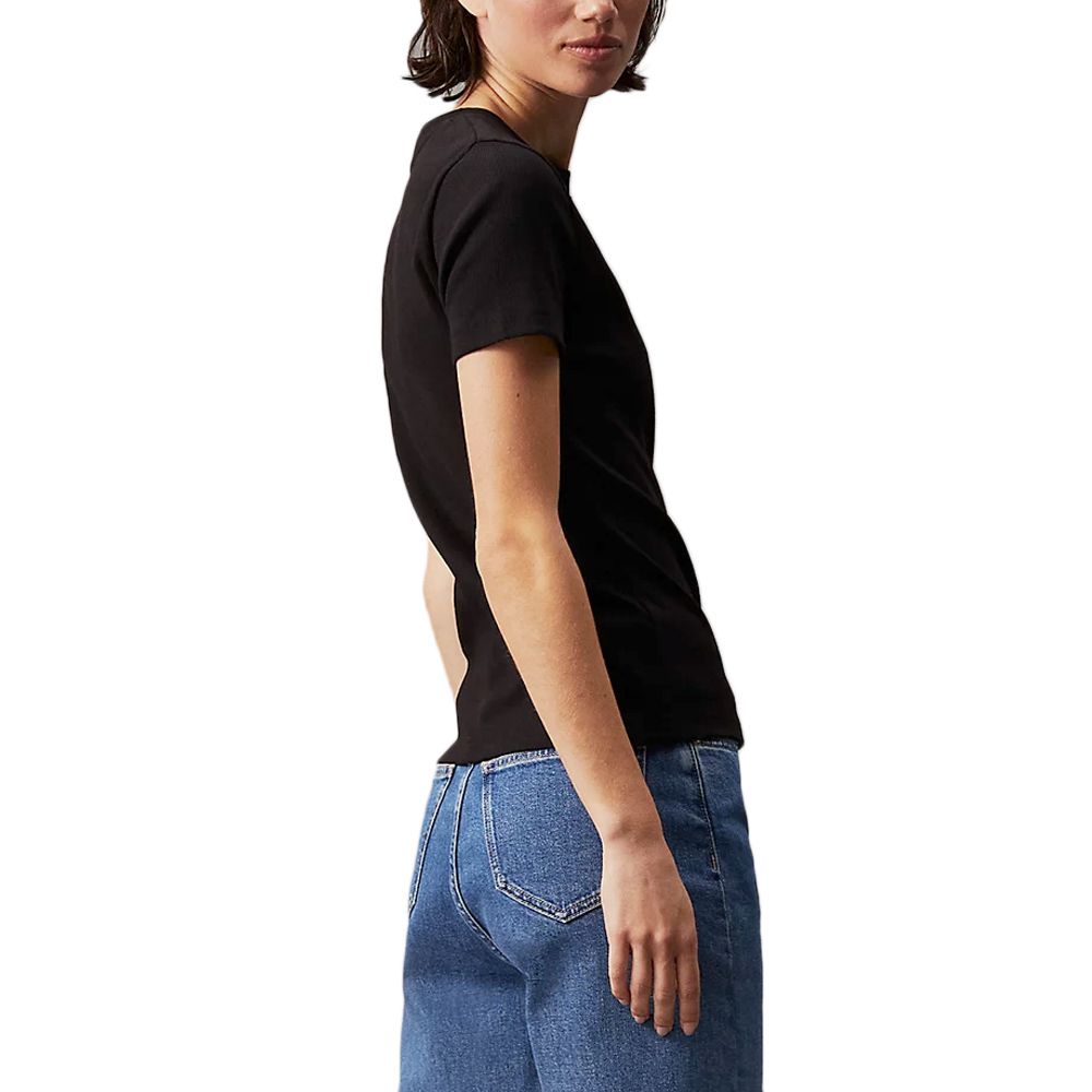 CALVIN KLEIN WOVEN LABEL RIB BABY TEE J20J223552 2