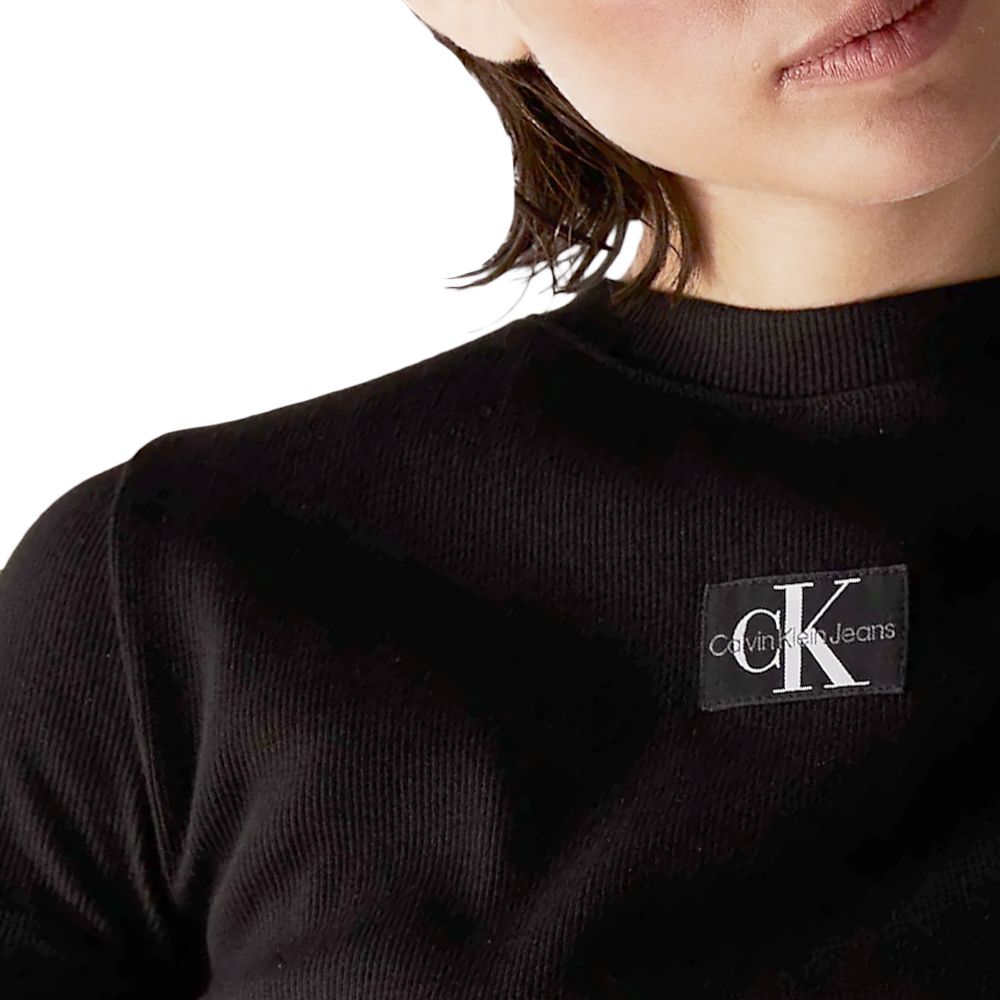 CALVIN KLEIN WOVEN LABEL RIB BABY TEE J20J223552 3