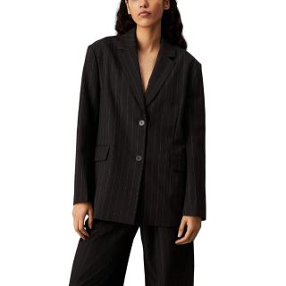 CALVIN KLEIN SOFT CREPE PINSTRIPE BLAZER J20J224120