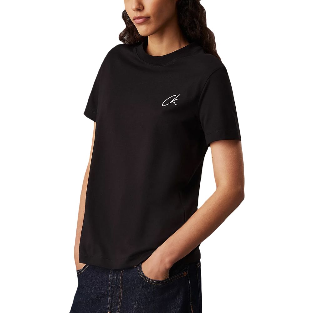 CALVIN KLEIN EMBROIDERED CK REGULAR TEE J20J224439 1