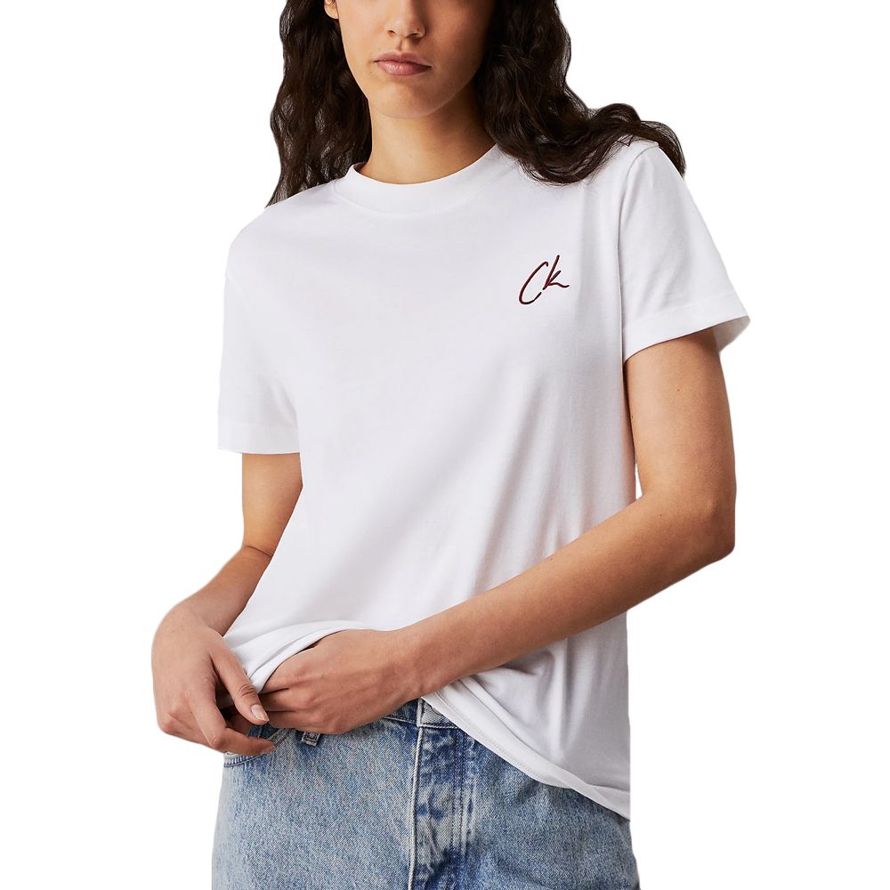 CALVIN KLEIN EMBROIDERED CK REGULAR TEE J20J224439 1