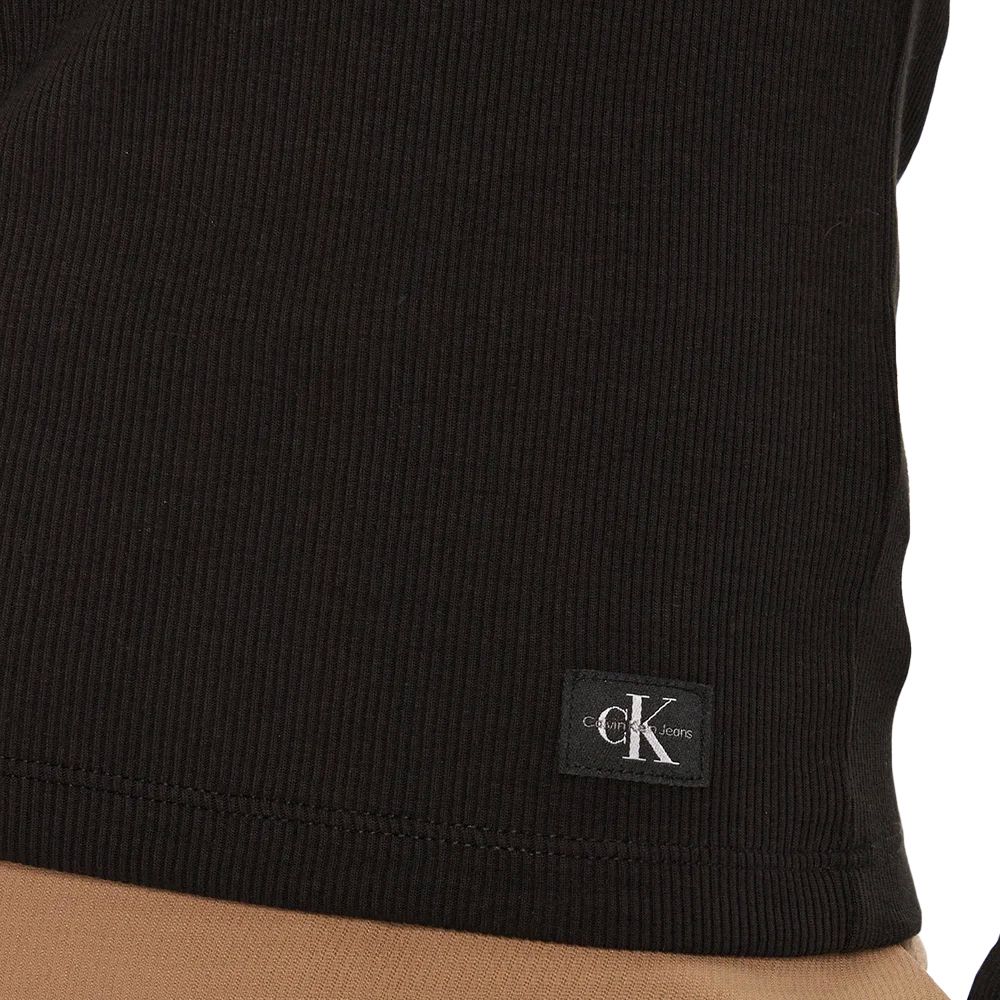 CALVIN KLEIN WOVEN LABEL RIB LONG SLEEVE J20J224454 3