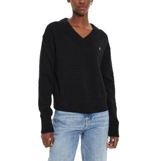 CALVIN KLEIN CK EMBRO BADGE V-NECK SWEATER J20J224632