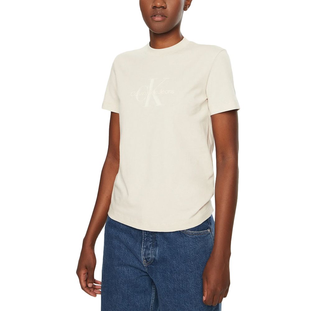 CALVIN KLEIN GLOSSY MONOLOGO REGULAR TEE J20J224983 1