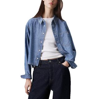 CALVIN KLEIN CROPPED DAD DENIM SHIRT J20J225011