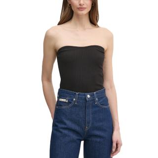 CALVIN KLEIN WOVEN LABEL RIB SLEEVELESS TOP J20J225310