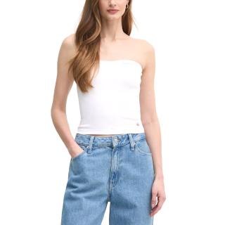 CALVIN KLEIN WOVEN LABEL RIB SLEEVELESS TOP J20J225310