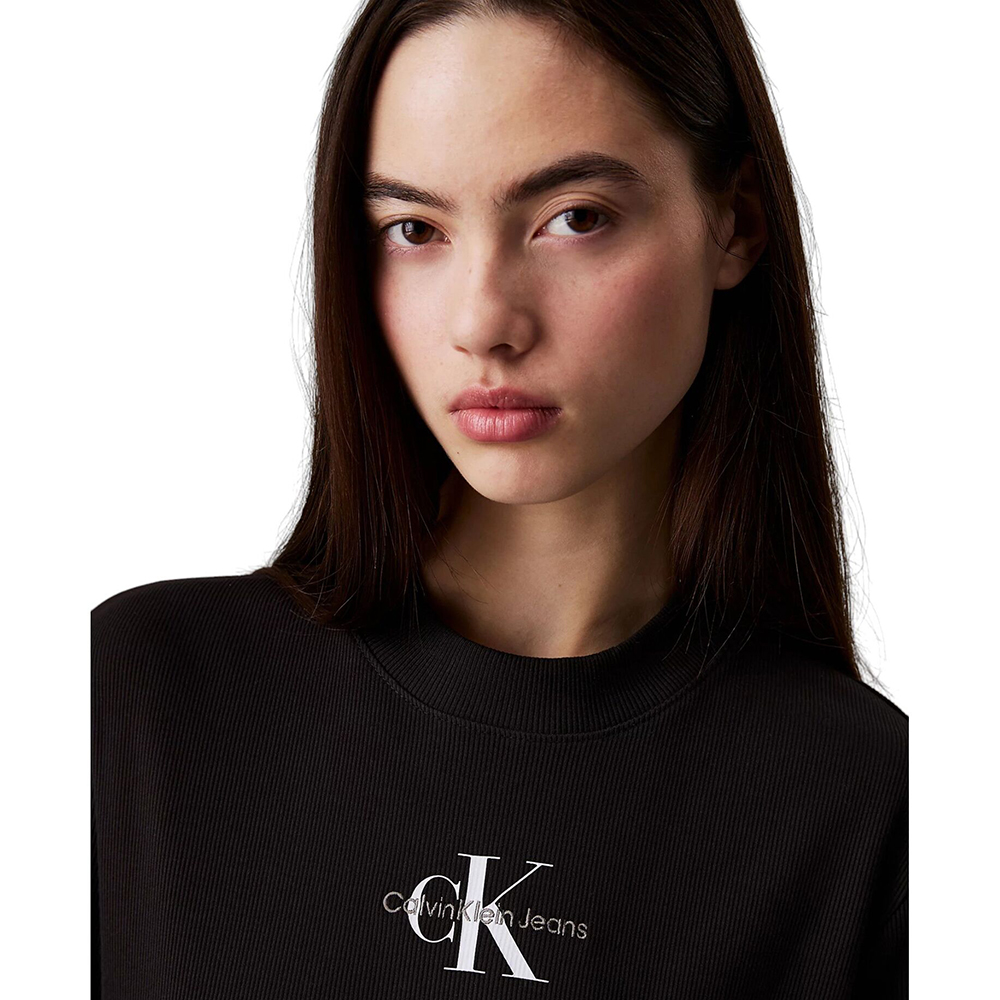CALVIN KLEIN MONOLOGO LONG RIB TEE DRESS J20J225543 3