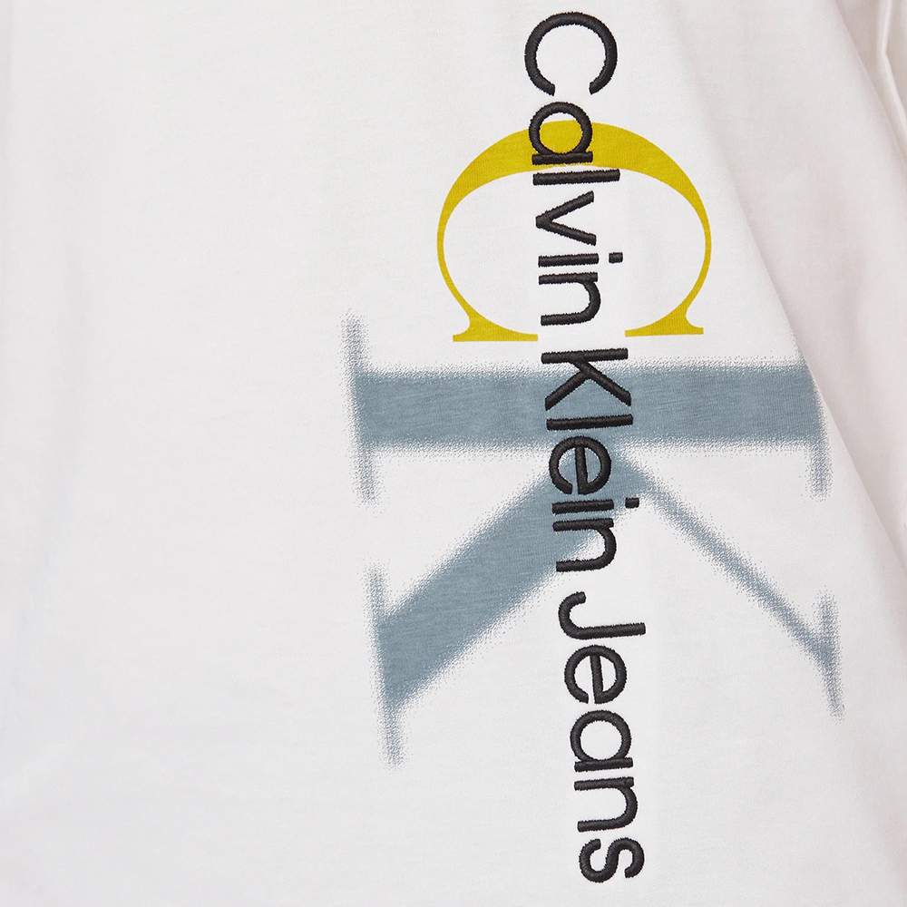 CALVIN KLEIN TWO TONE MONOLOGO TEE J30J324783 3