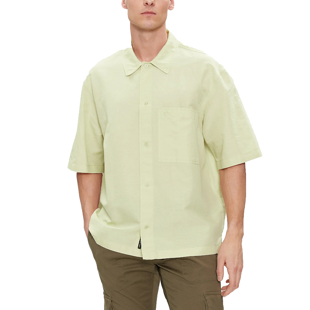 CALVIN KLEIN LINEN SS SHIRT J30J325173 1