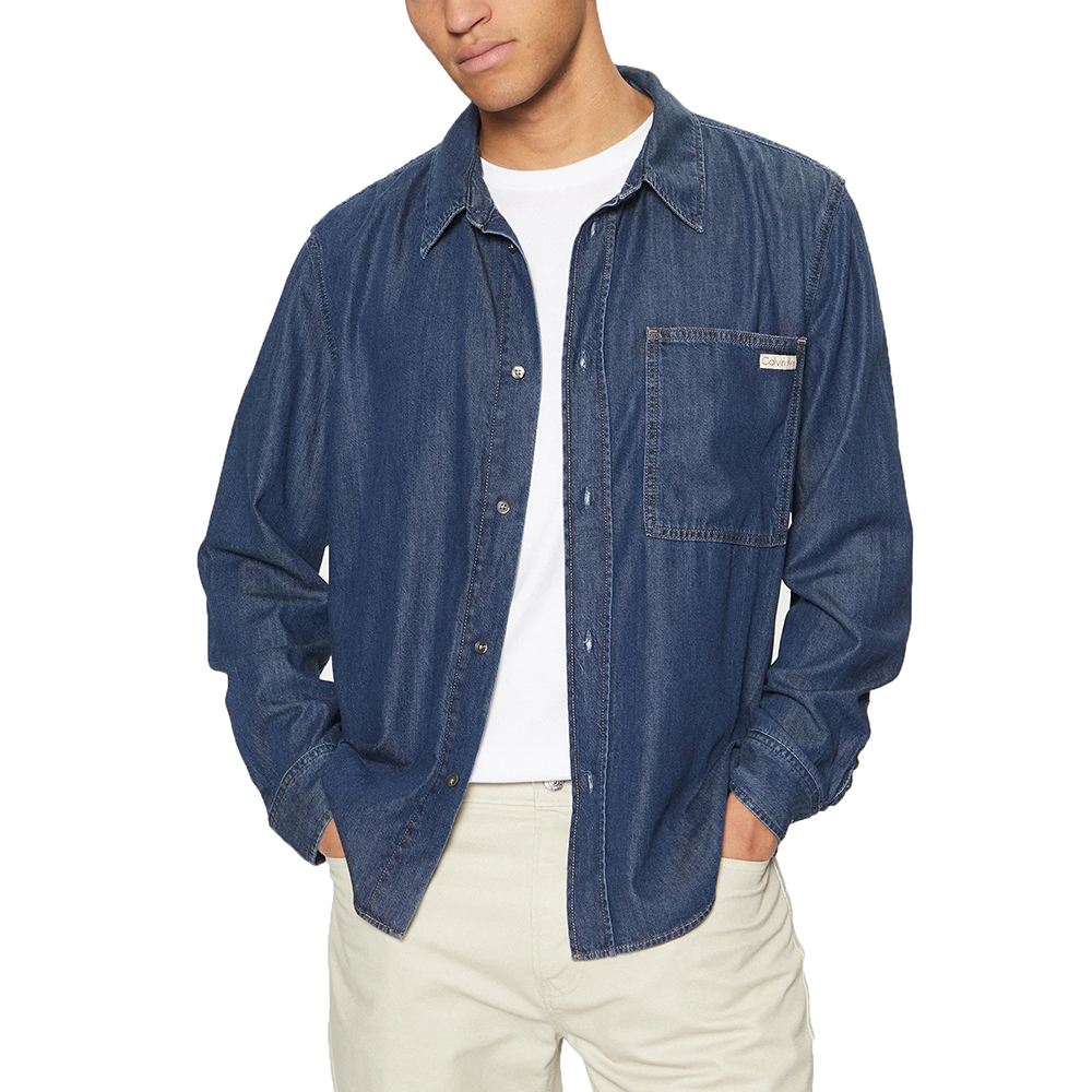 CALVIN KLEIN REGULAR DENIM SHIRT J30J327022 1