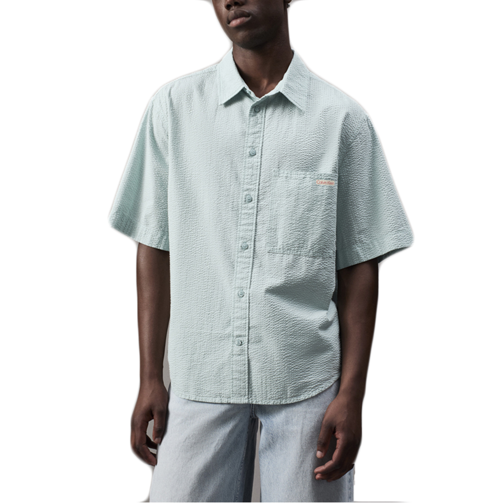 CALVIN KLEIN SEERSUCKER S/S SHIRT J30J327298 1