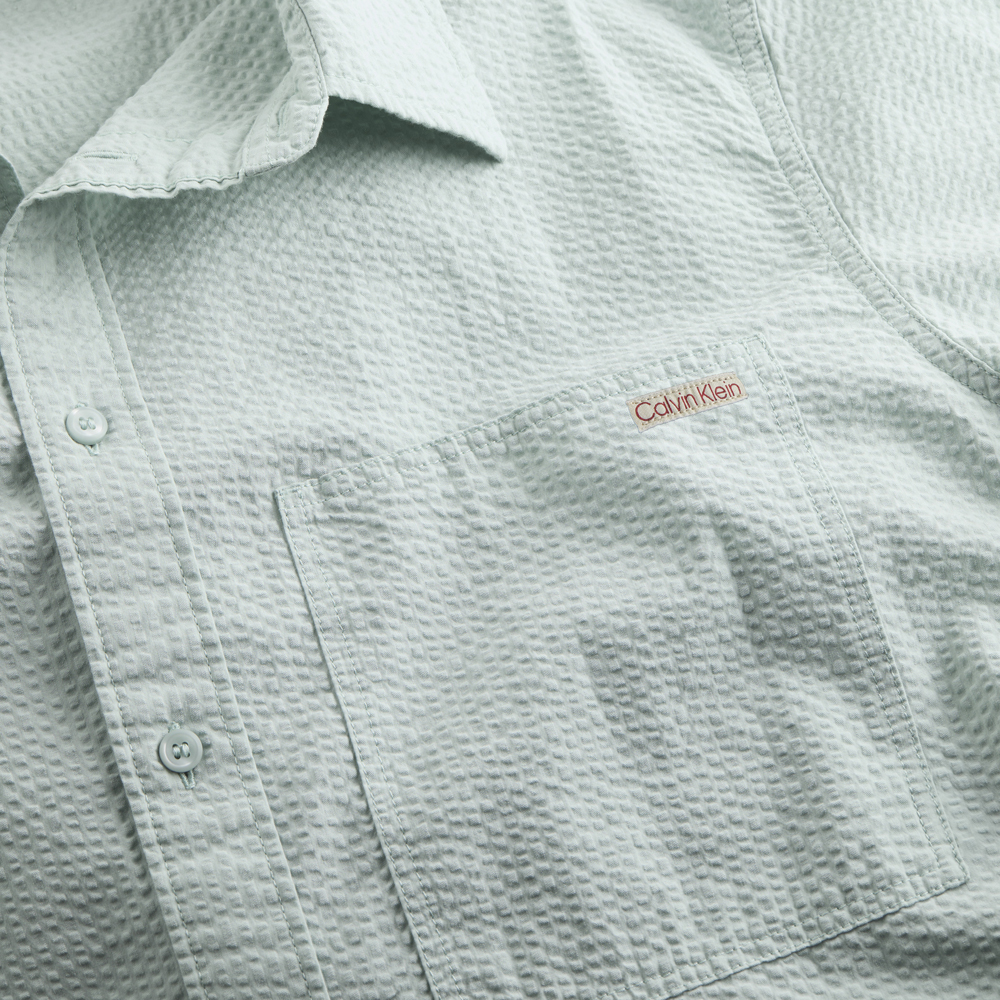 CALVIN KLEIN SEERSUCKER S/S SHIRT J30J327298 2