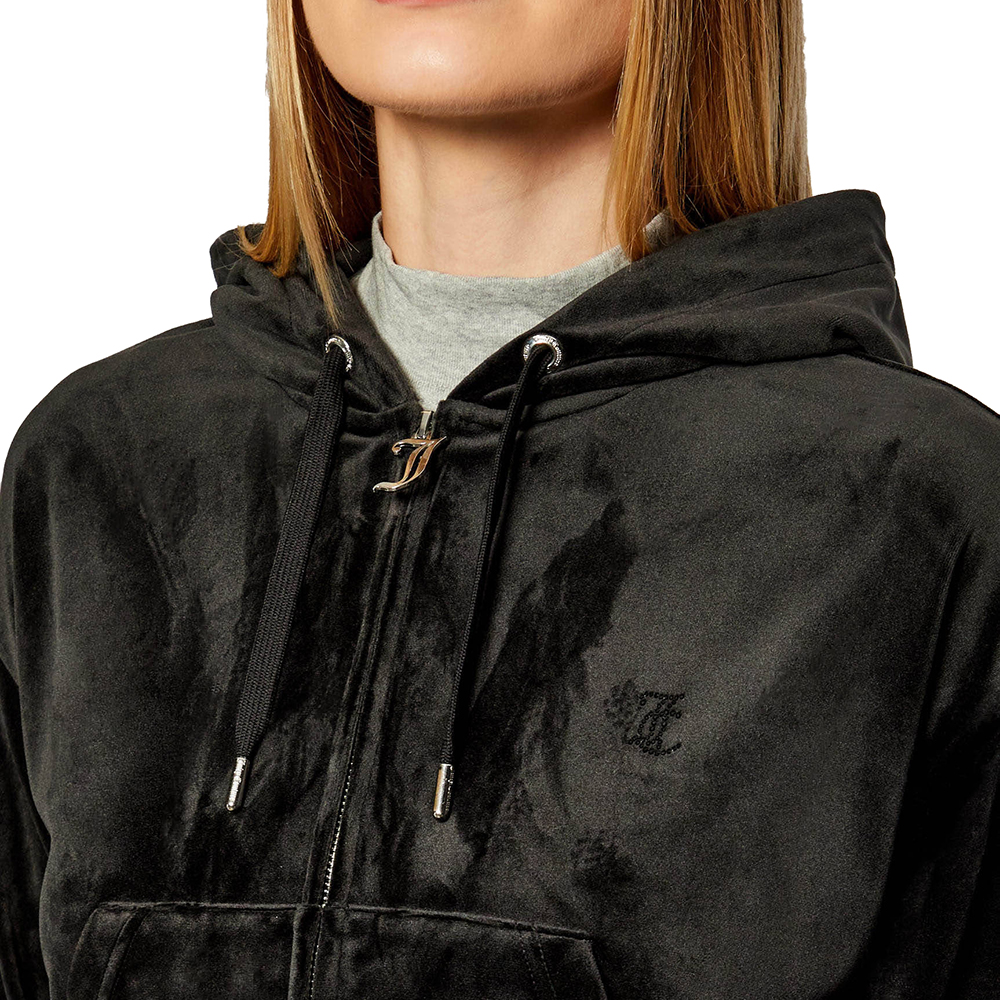 JUICY COUTURE ICCLE DIAMANTE OVERSIZED CROPPED HOODIE JCWAS225310 3