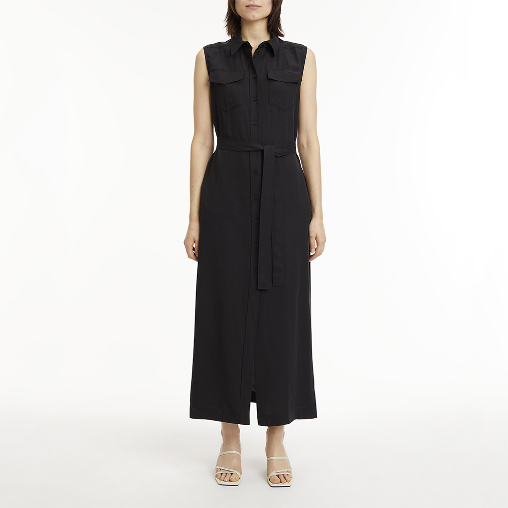 CALVIN KLEIN TENCEL SLEEVELESS SHIRT DRESS K20K205204 1