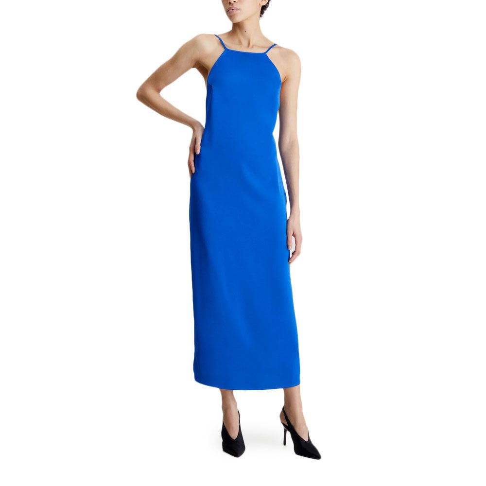 CALVIN KLEIN HALTER NECK LOW BACK MIDI DRES K20K205613 1