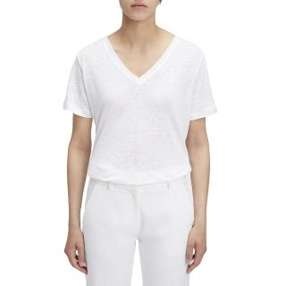 CALVIN KLEIN LINEN BLEND V-NK TOP SS K20K207261