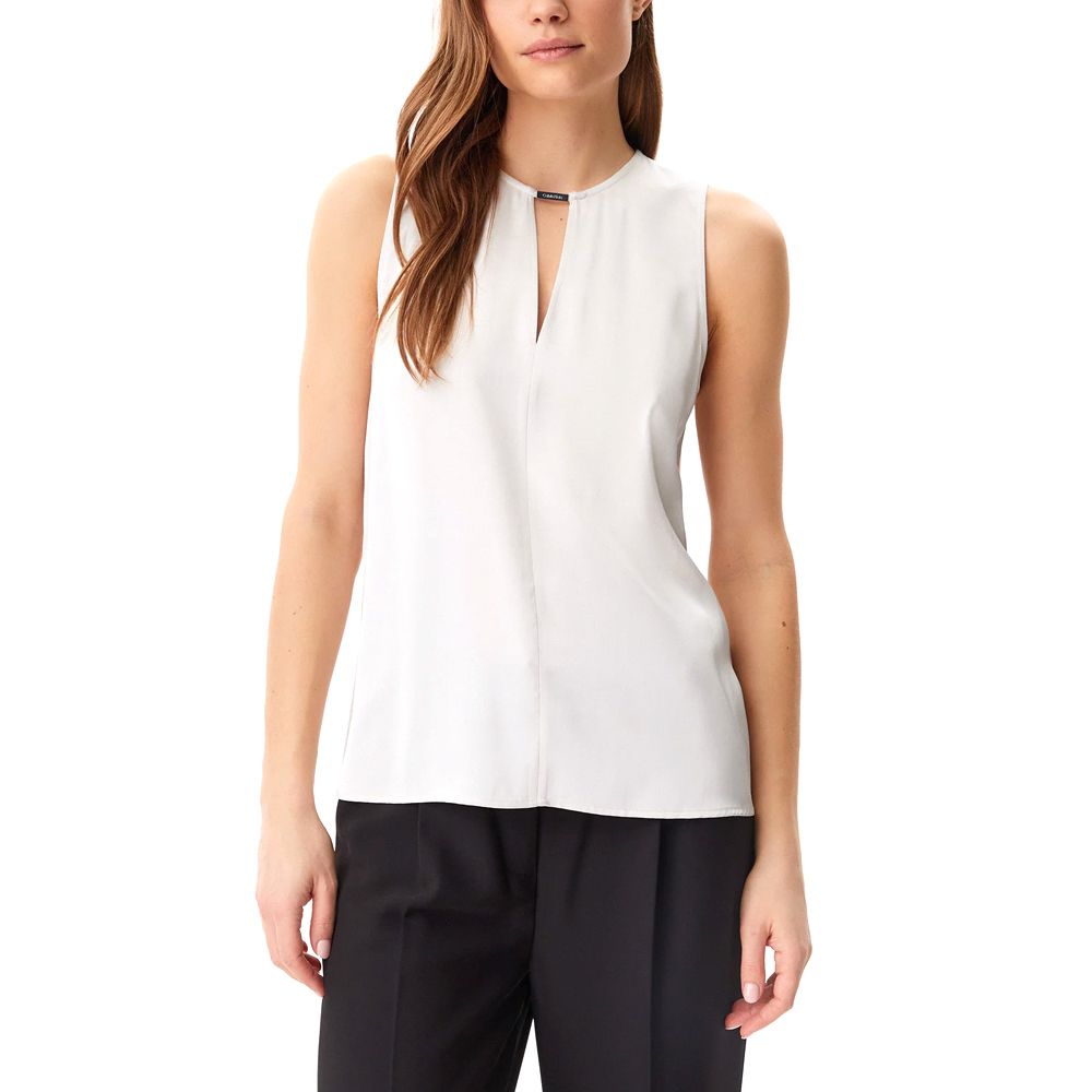 CALVIN KLEIN DRAPEY SATIN NS METAL BLOUSE K20K208190 1