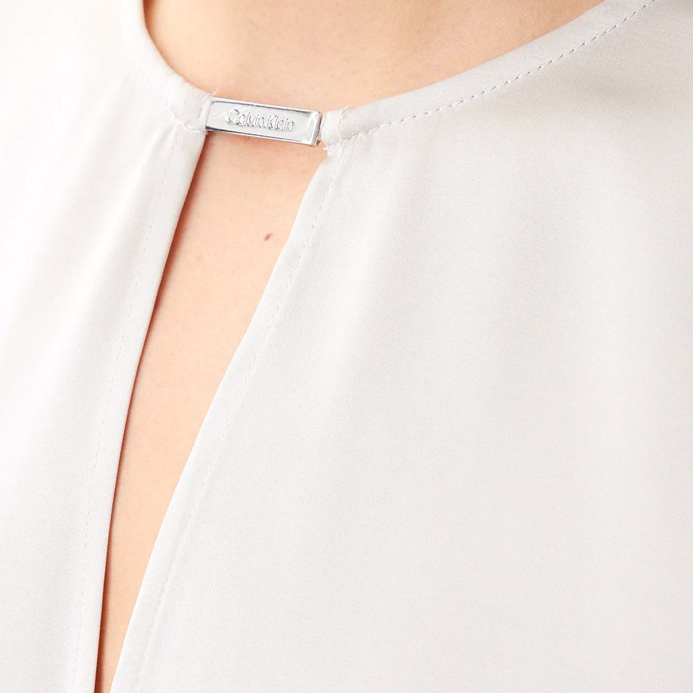 CALVIN KLEIN DRAPEY SATIN SS METAL BLOUSE K20K208191 3