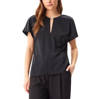 CALVIN KLEIN DRAPEY SATIN SS METAL BLOUSE K20K208191
