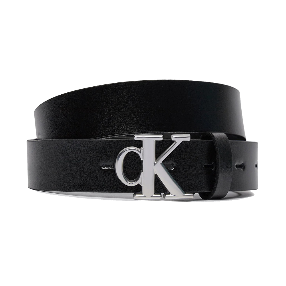 CALVIN KLEIN ROUND MONO PLAQUE LTHR BELT 25 K60K611988 1