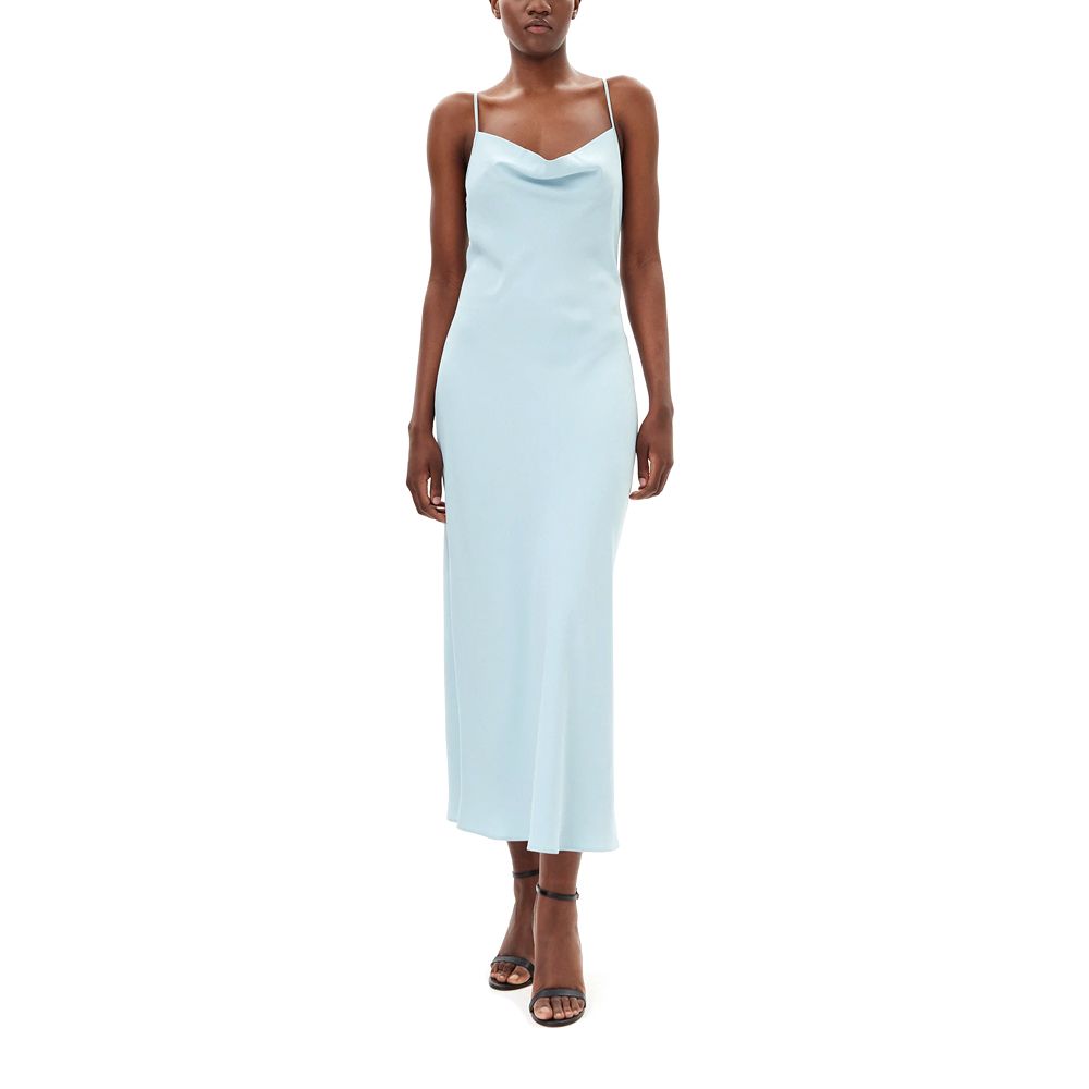 CALVIN KLEIN CREPE LOW BACK DRAPE DRESS LV044B053G 1