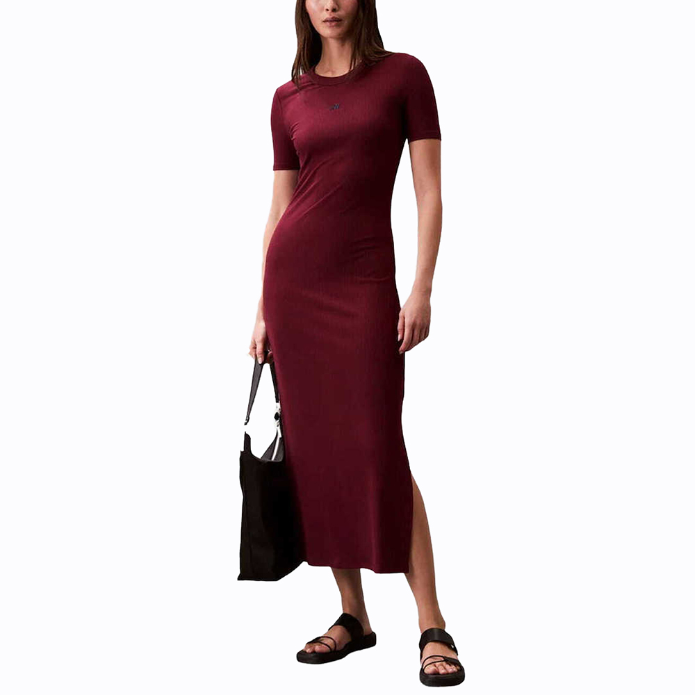 CALVIN KLEIN A - MODAL RIB SS DRESS  LV044C902G 1