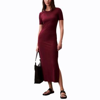 CALVIN KLEIN A - MODAL RIB SS DRESS  LV044C902G