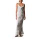 CALVIN KLEIN VISCOSE JACQUARD MAXI SLIP DRE LV044F011G 1