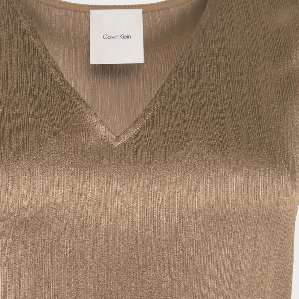 CALVIN KLEIN PLISSE SL V NECK SHELL TOP LV044F149G 3
