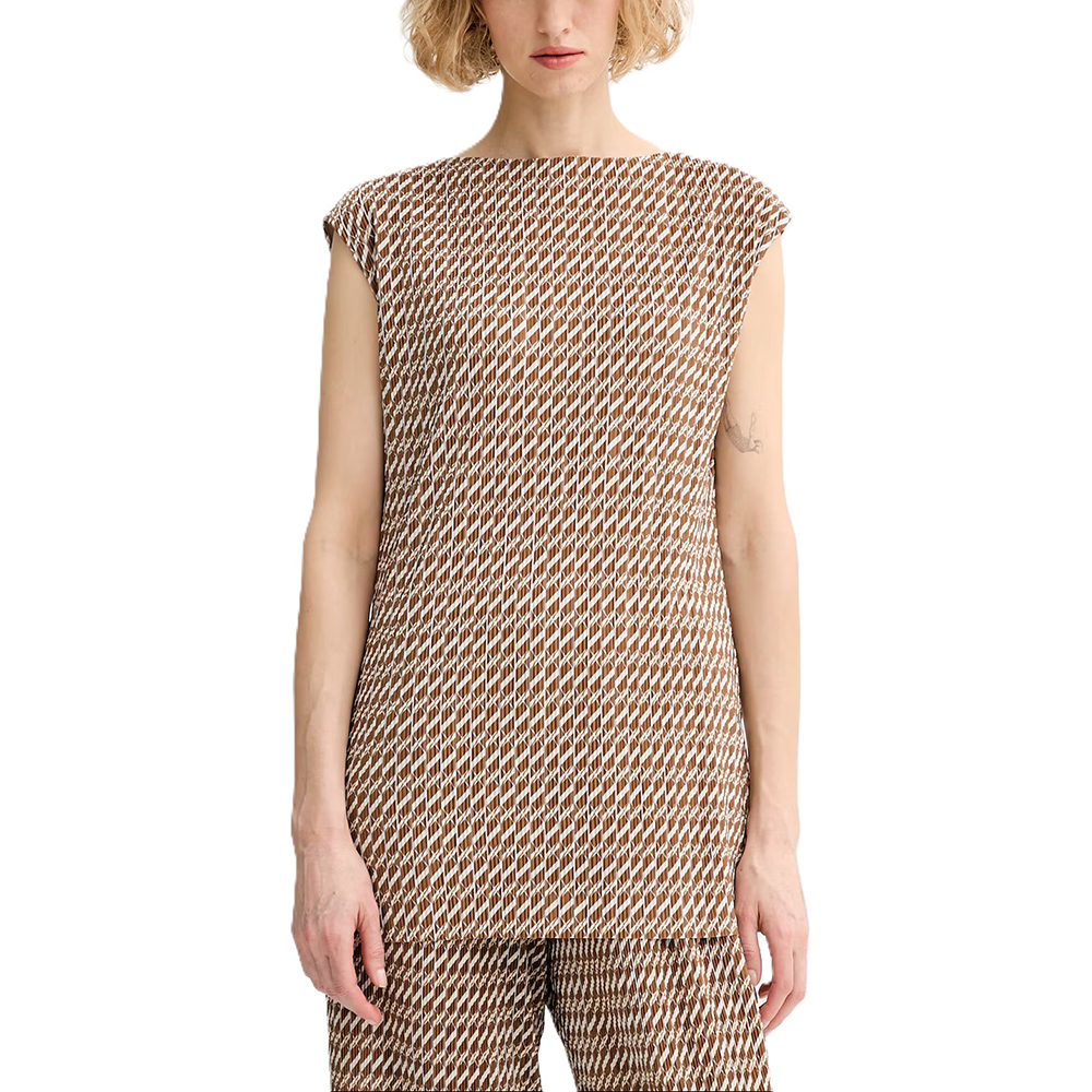 CALVIN KLEIN SS PLISSE BOAT NK TUNIC-PRINT LV044F255G 1