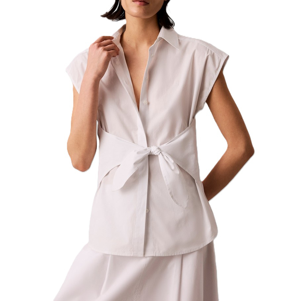 CALVIN KLEIN Ci»?OTTON POPLIN SL TIE SHIRT LV044G164G 1
