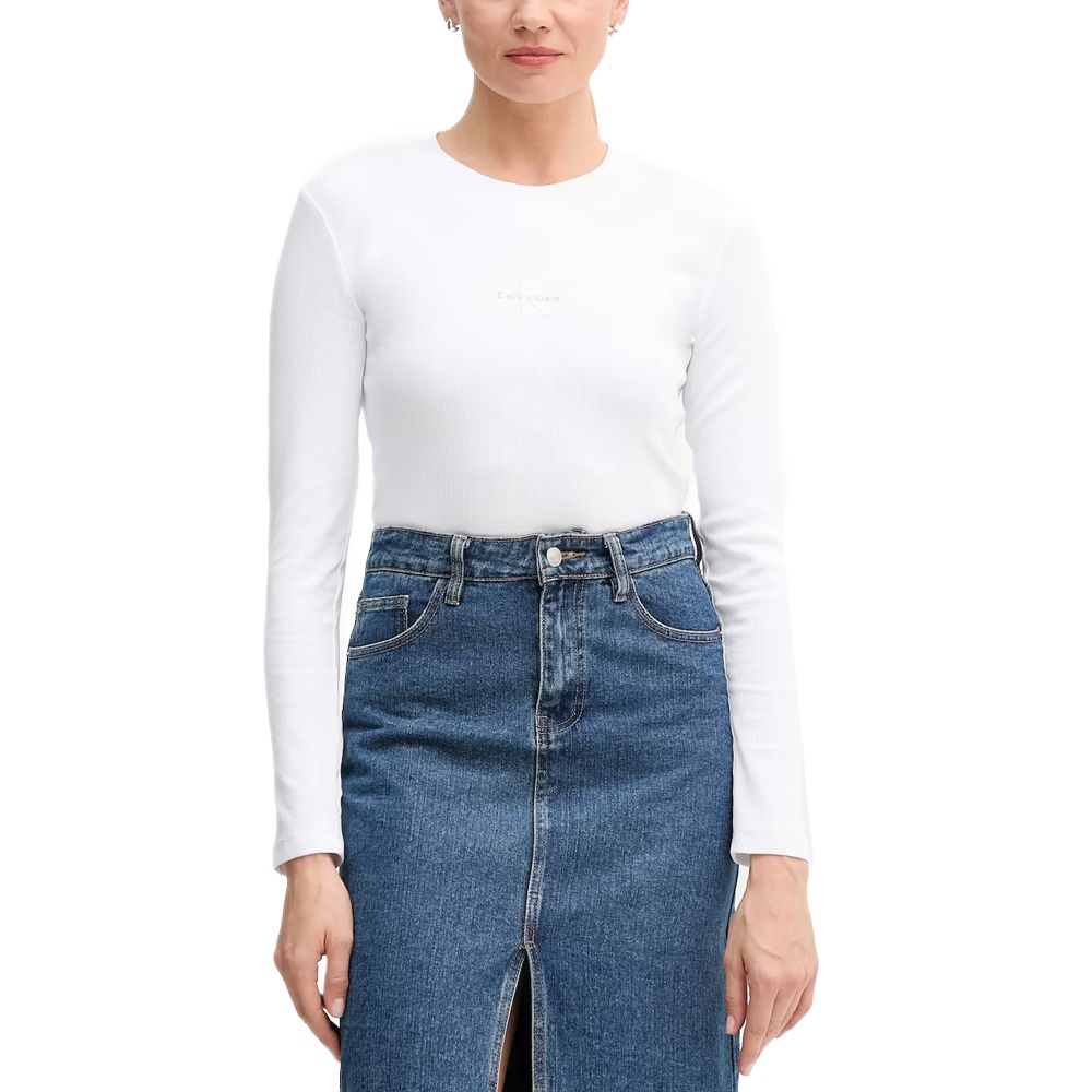 CALVIN KLEIN A- LS MONOGRAM BABY TEE LV047A803G 1