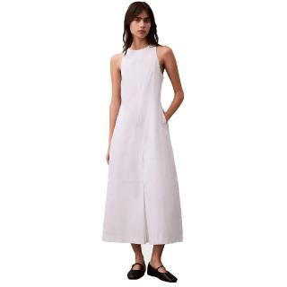 CALVIN KLEIN CO POPLIN SIMPLE CASUAL DRESS LV047B025G
