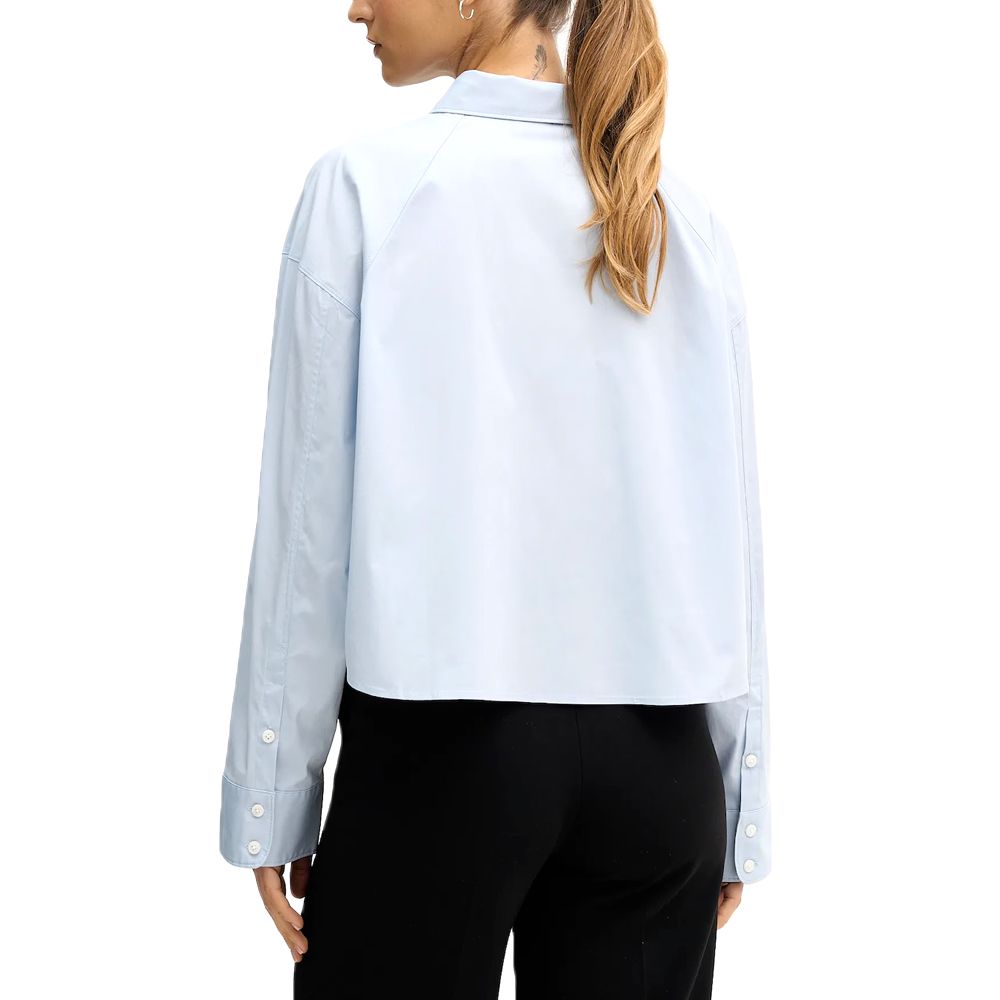 CALVIN KLEIN SOLID BOXY CROPPED SHIRT LV047C141G 2