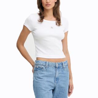 CALVIN KLEIN A- WOVEN LABEL 2X2 RIB BABY TE LV047C200G