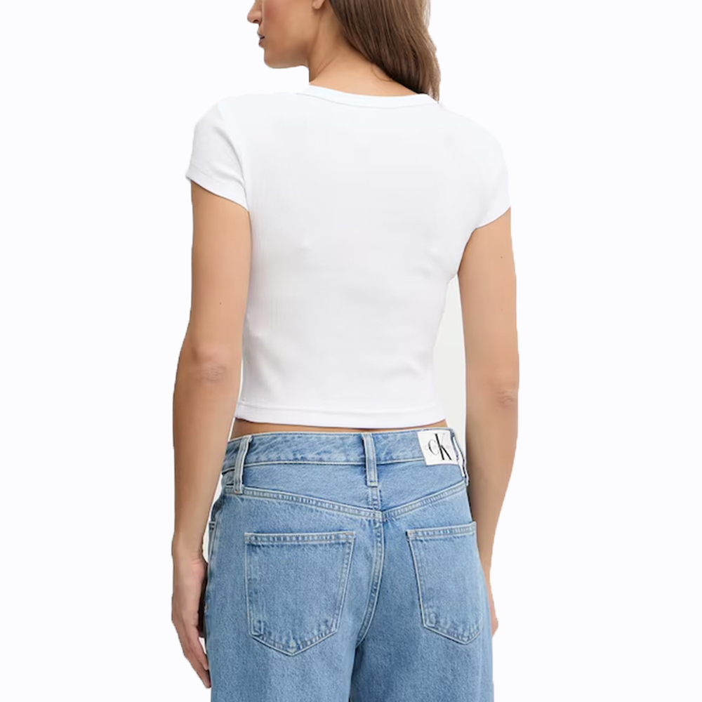 CALVIN KLEIN A- WOVEN LABEL 2X2 RIB BABY TE LV047C200G 2