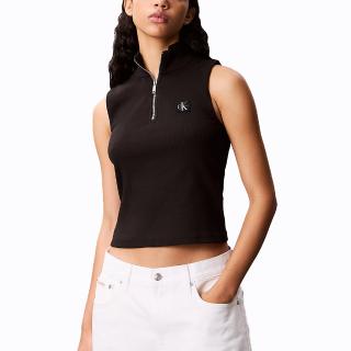 CALVIN KLEIN A- WOVEN LABEL SL QZ TOP LV047C909G