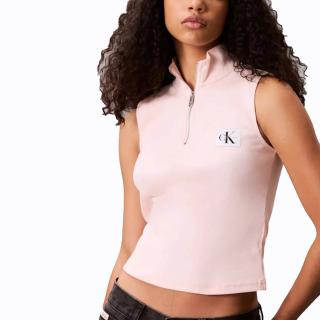 CALVIN KLEIN A- WOVEN LABEL SL QZ TOP LV047C909G