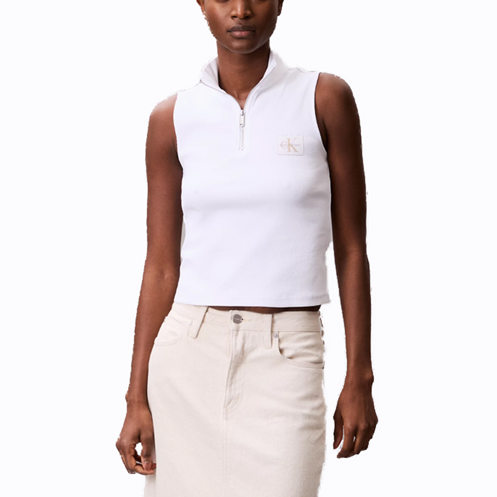 CALVIN KLEIN A- WOVEN LABEL SL QZ TOP LV047C909G 1