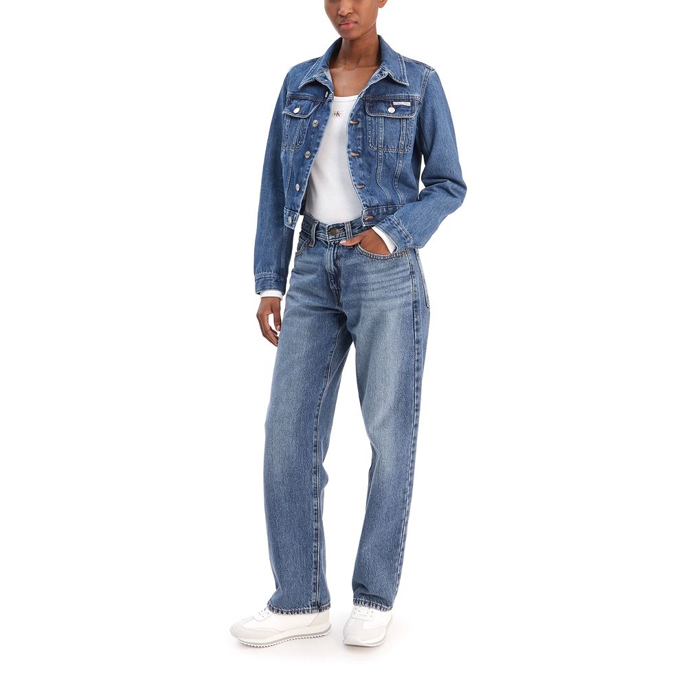 CALVIN KLEIN CROPPED 90S DENIM JACKET INDIG LV047E629G 4