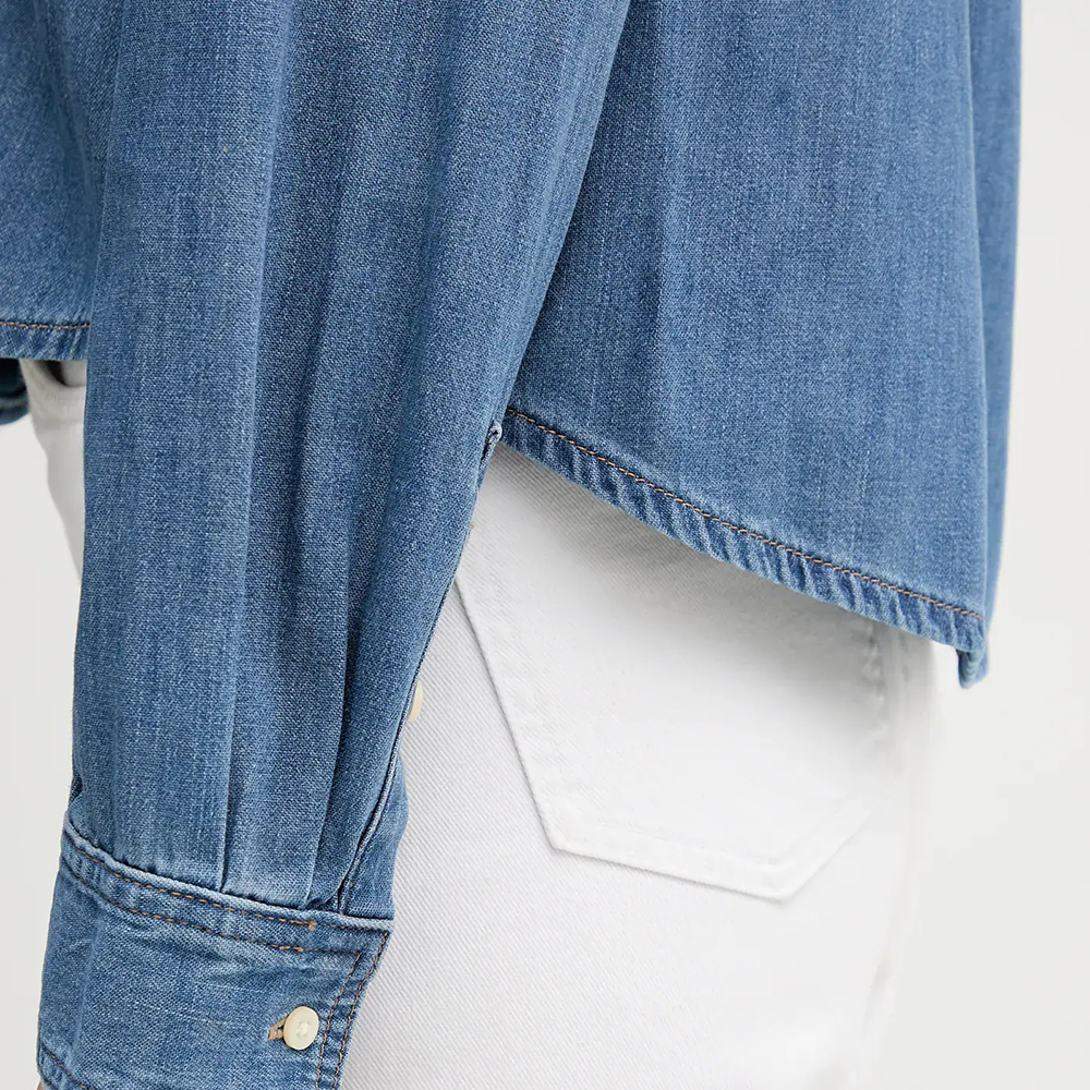 CALVIN KLEIN CROPPED LS SHIRT INDIGO HASTIN LV047E902G 3