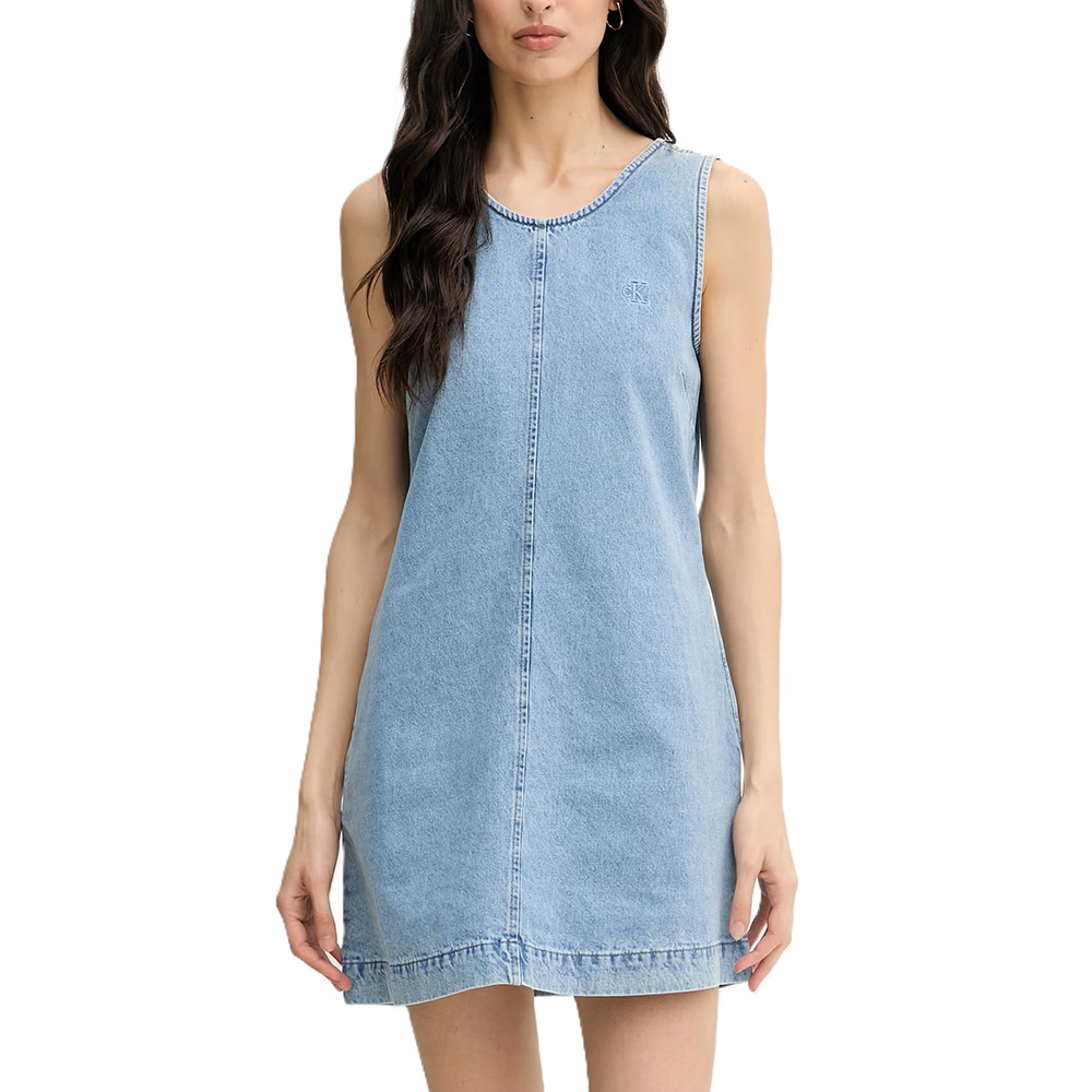 CALVIN KLEIN SLVLSS DENIM SHIFT DRESS COAST LV047F499G 1