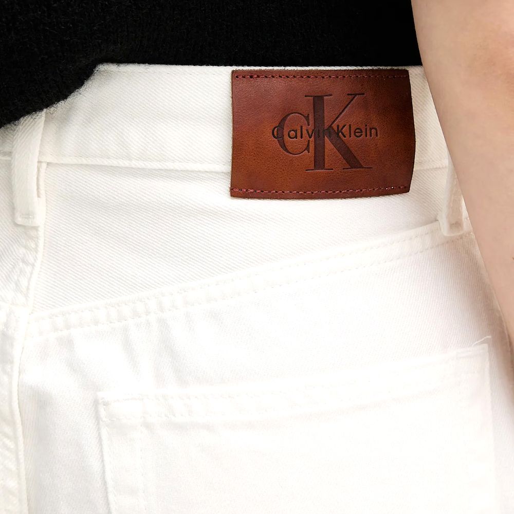 CALVIN KLEIN THE WIDE LEG RAW HEM CHALK WHI LV047F733G 3