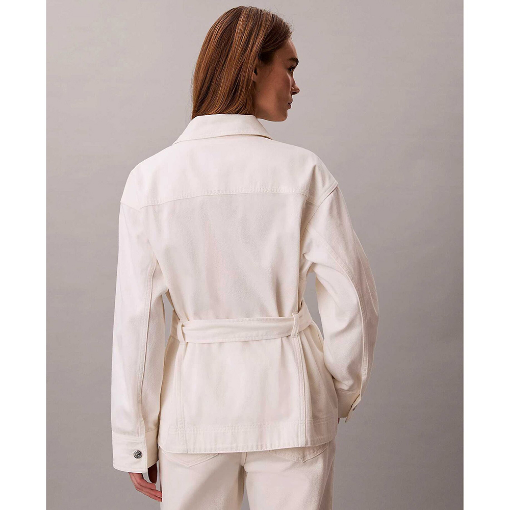 CALVIN KLEIN WHS CINCHED JACKET CHALK WHITE LV047F759G 2