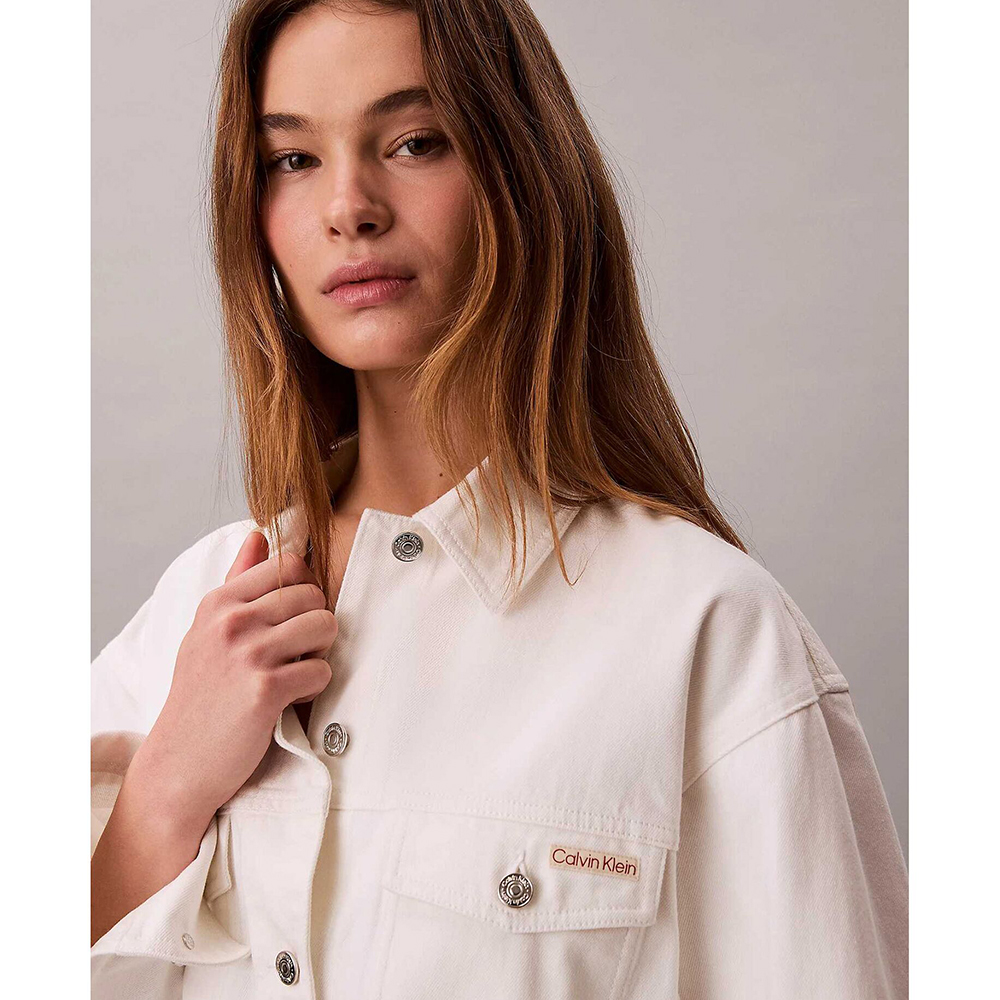 CALVIN KLEIN WHS CINCHED JACKET CHALK WHITE LV047F759G 3