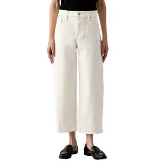 CALVIN KLEIN COTTON CROPPED BARREL LEG PANT LV047G619G